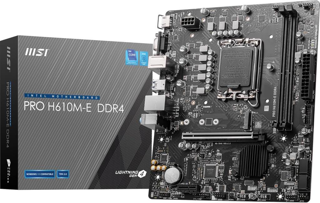 MSI PRO H610M-E DDR4 Intel H610 Soket 1700 DDR4 3200MHz mATX Gaming (Oyuncu) Anakart