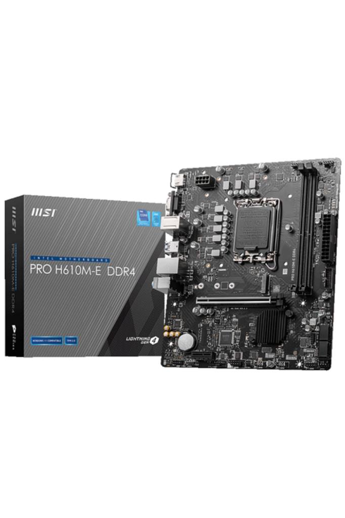 MSI Pro H610M-E Intel LGA1700 DDR4 Micro ATX Anakart Outlet