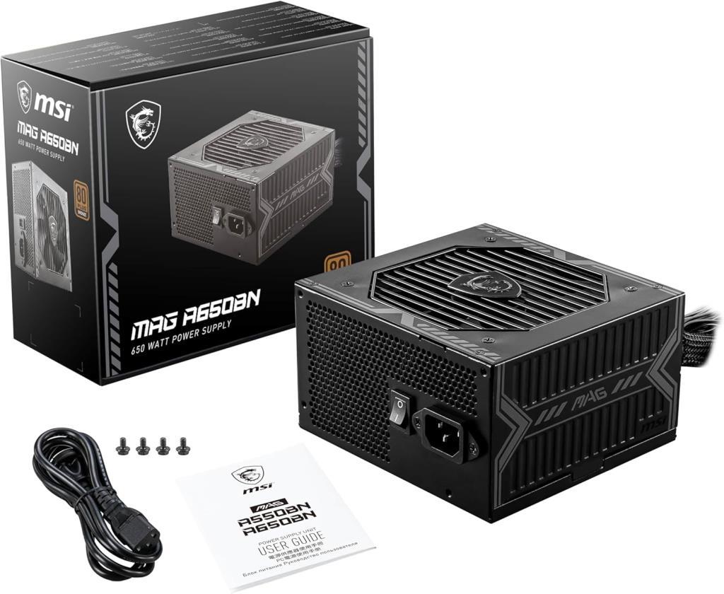 MSI MAG A650BN 650 W Power Supply Outlet
