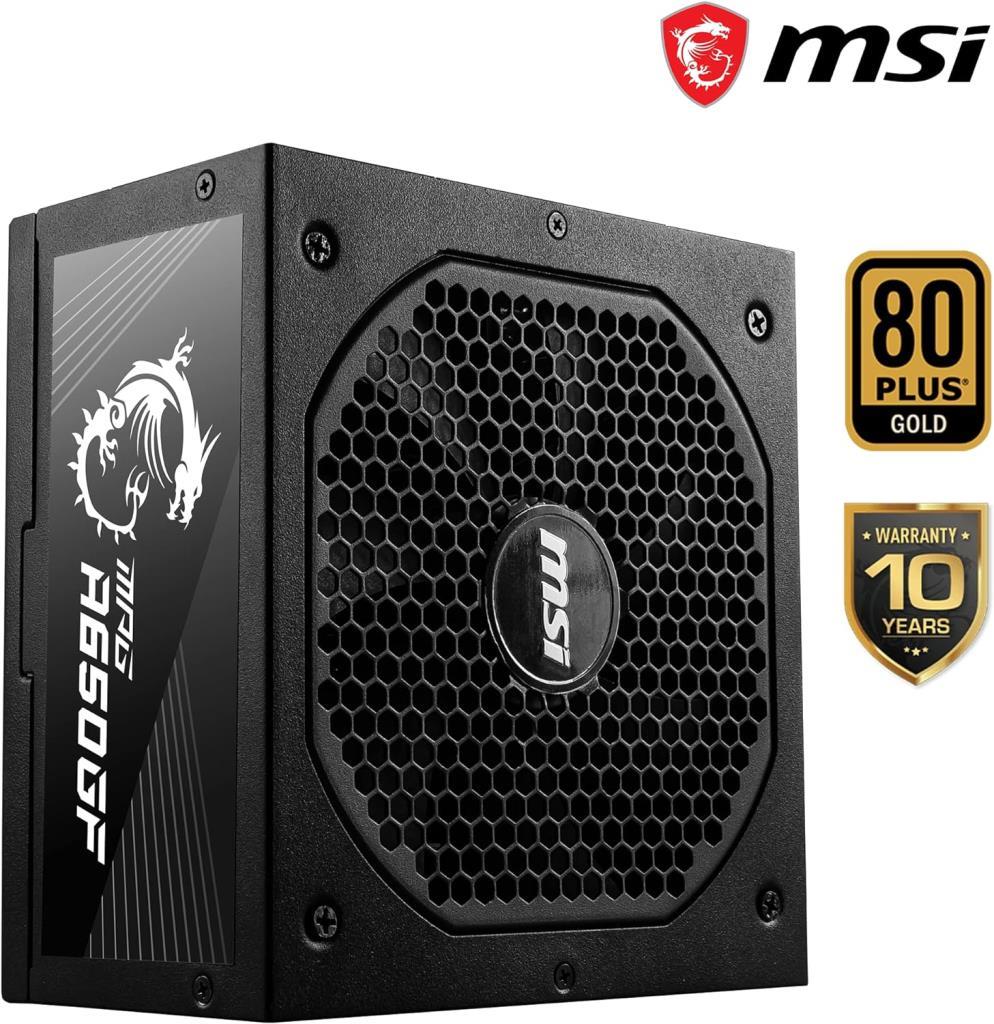 MSI MPG A650GF 650 W Power Supply Outlet