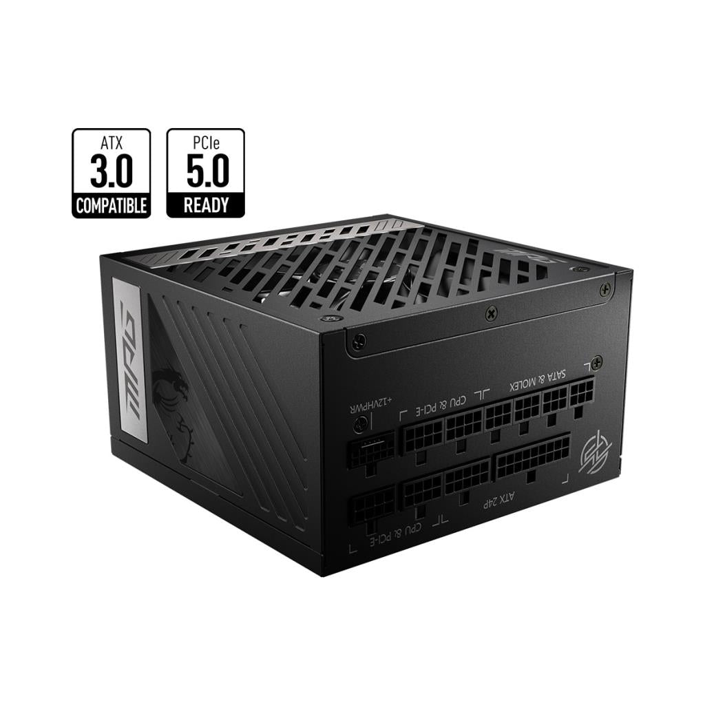 MSI MPG A850G Gen5 850 W Power Supply Outlet