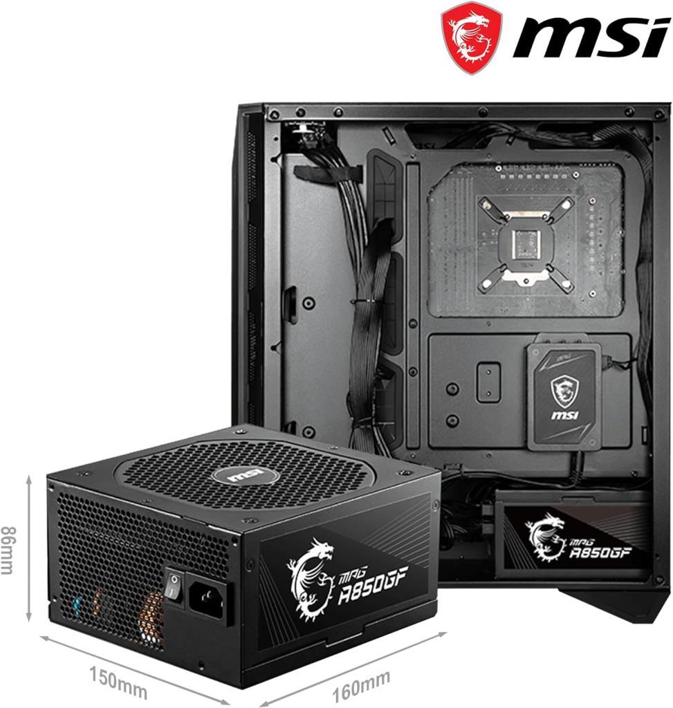 MSI MPG A850GF 850 W Power Supply Outlet