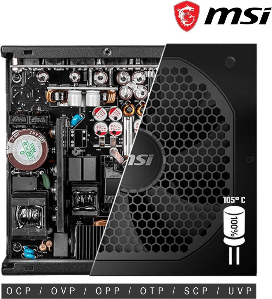 MSI MPG A850GF 850 W Power Supply Teşhir