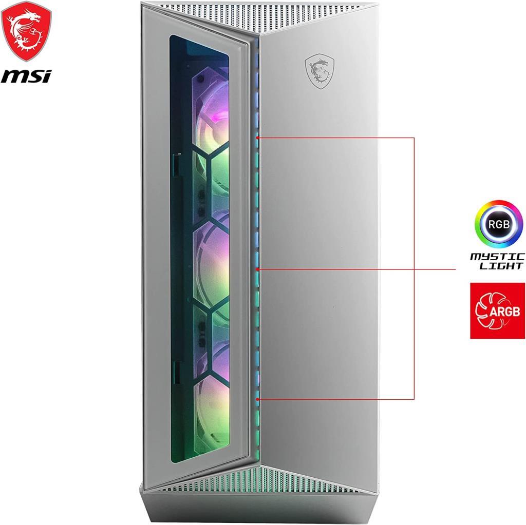 MSI MPG GUNGNIR 110R Beyaz ARGB Fanlı ATX Oyuncu Kasası