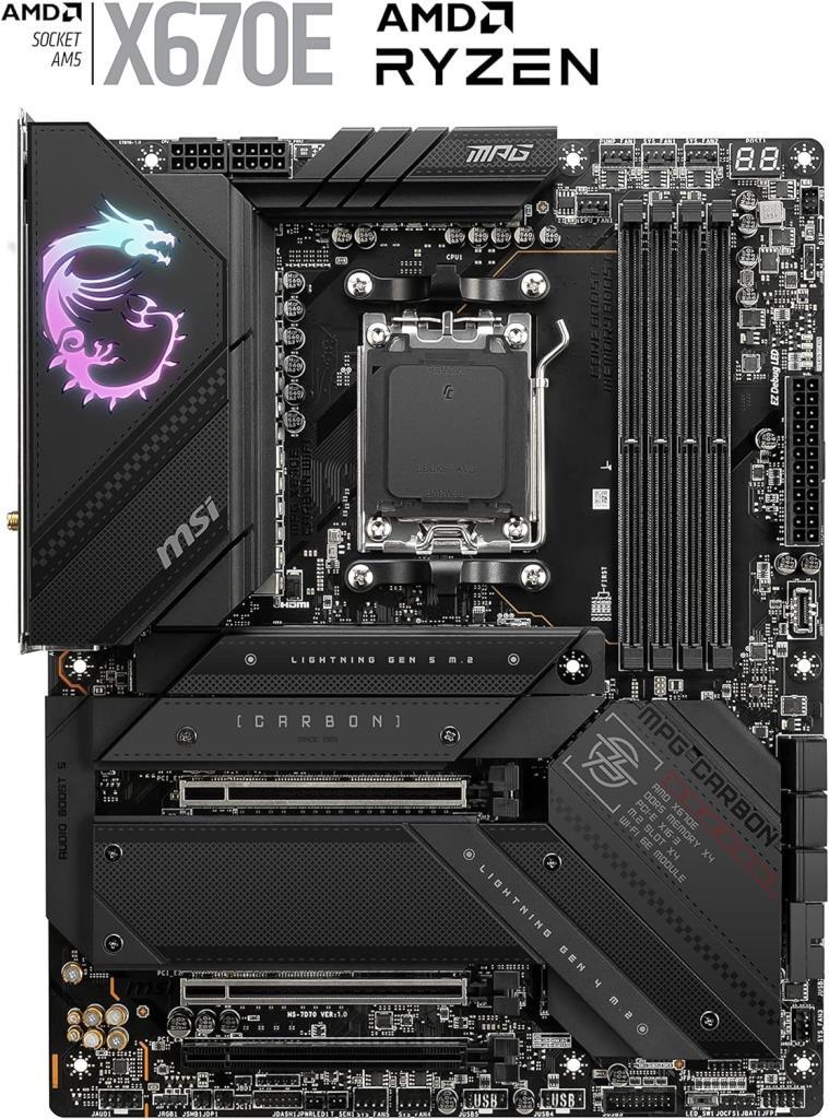 MSI Mpg X670E Carbon Wi-Fi AMD AM5 DDR5 ATX Anakart Teşhir
