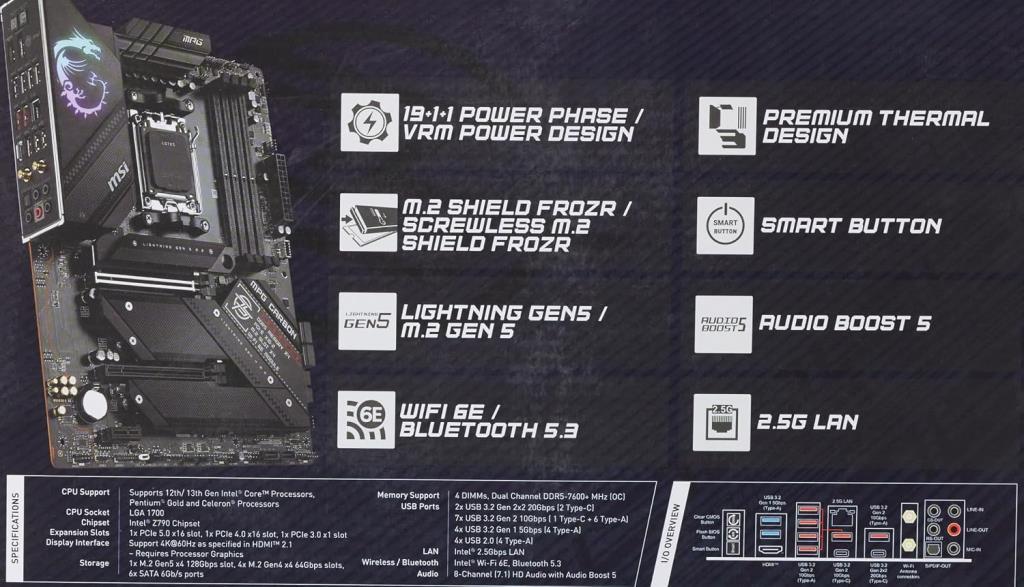 MSI Z790 Gaming Plus Wi-Fi Intel LGA1700 DDR5 ATX Anakart - OUTLET