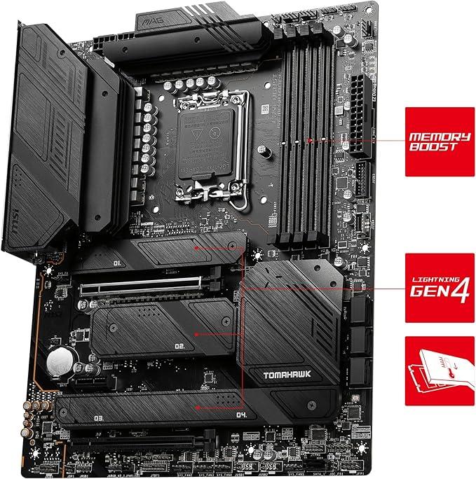 MSI MAG Z790 Tomahawk Wi-Fi Intel LGA1700 DDR5 ATX Anakart - OUTLET