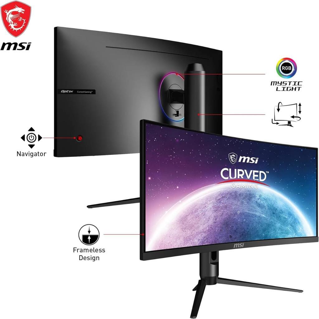 MSI Optix MAG301CR2 29.5" 1 ms WFHD Curved Pivot 200 Hz Oyuncu Monitörü Outlet