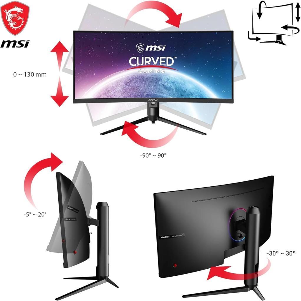 MSI Optix MAG301CR2 29.5" 1 ms WFHD Curved Pivot 200 Hz Oyuncu Monitörü Outlet