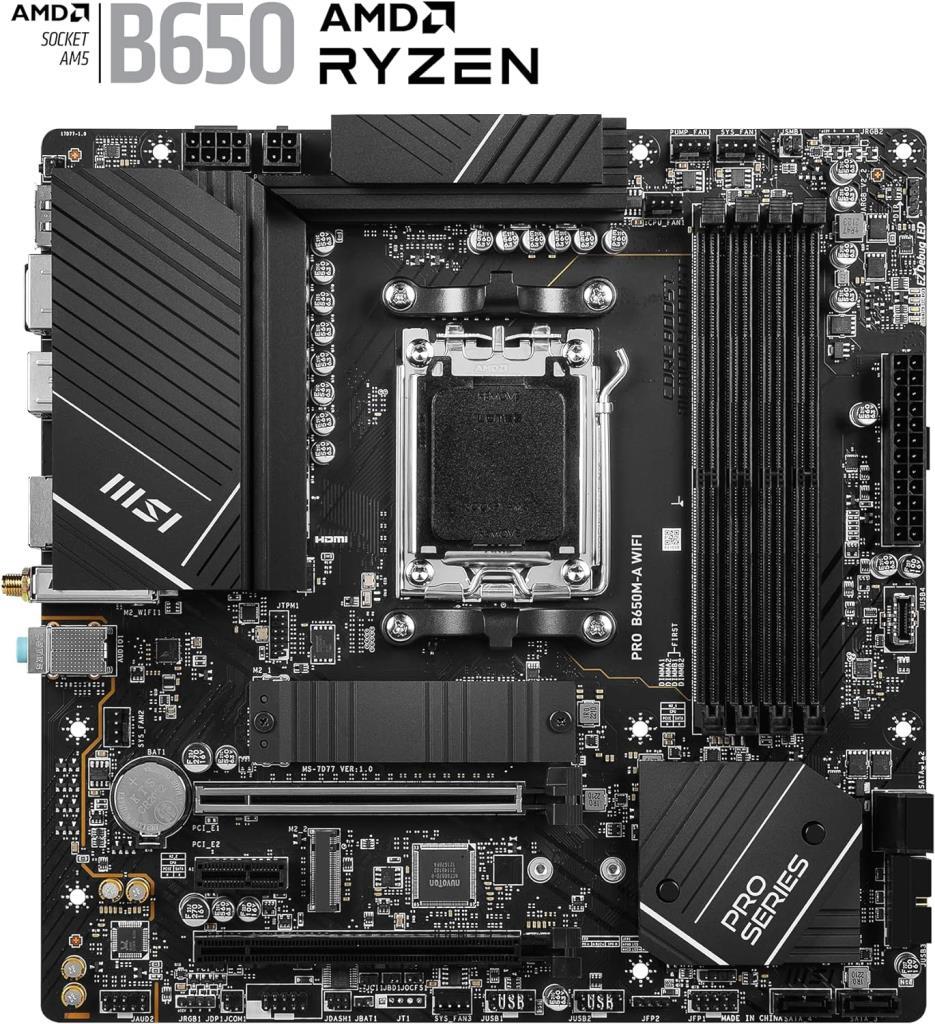 MSI PRO B650M-A Wi-Fi AMD AM5 DDR5 Micro ATX Anakart Teşhir