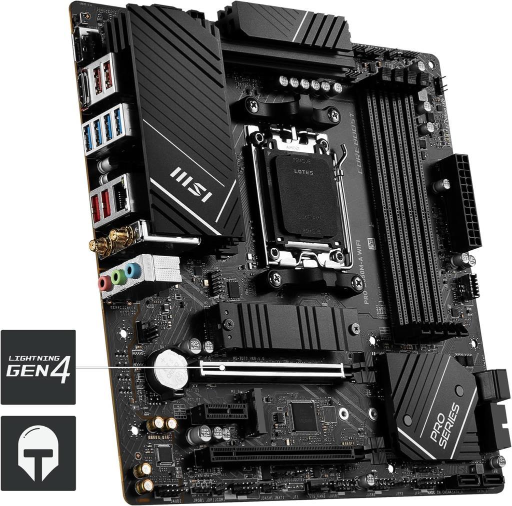 MSI PRO B650M-A Wi-Fi AMD AM5 DDR5 Micro ATX Anakart Teşhir