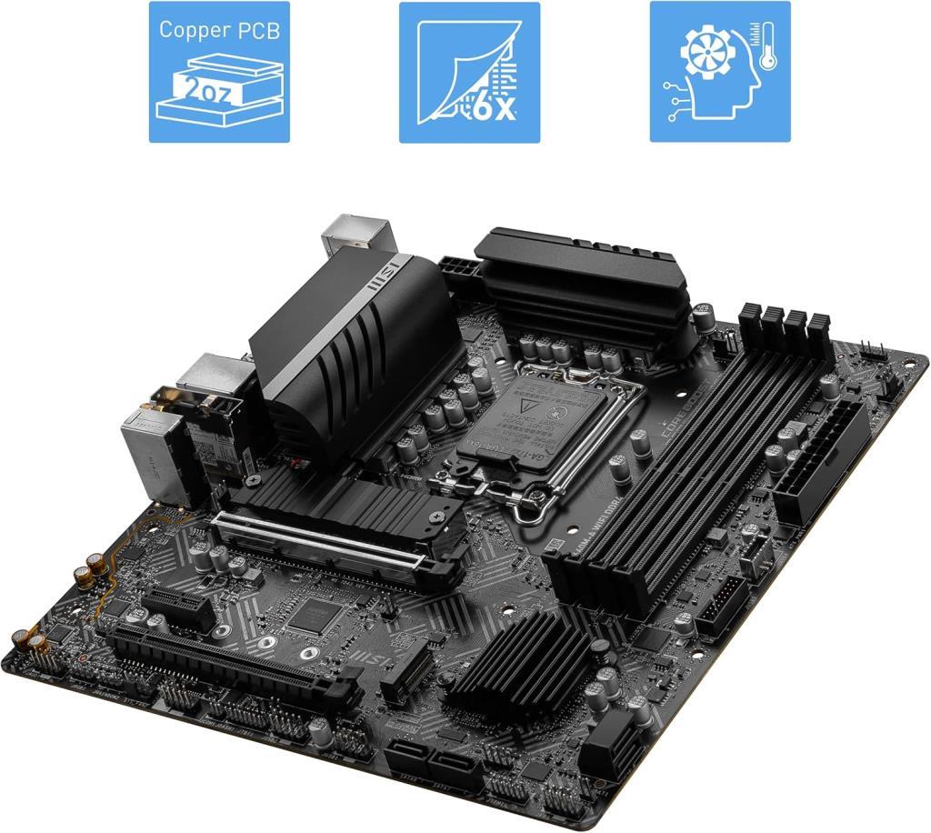 MSI PRO B660M-A D4 Wi-Fi Intel LGA1700 DDR4 Micro ATX اللوحة الأم (مخرج)