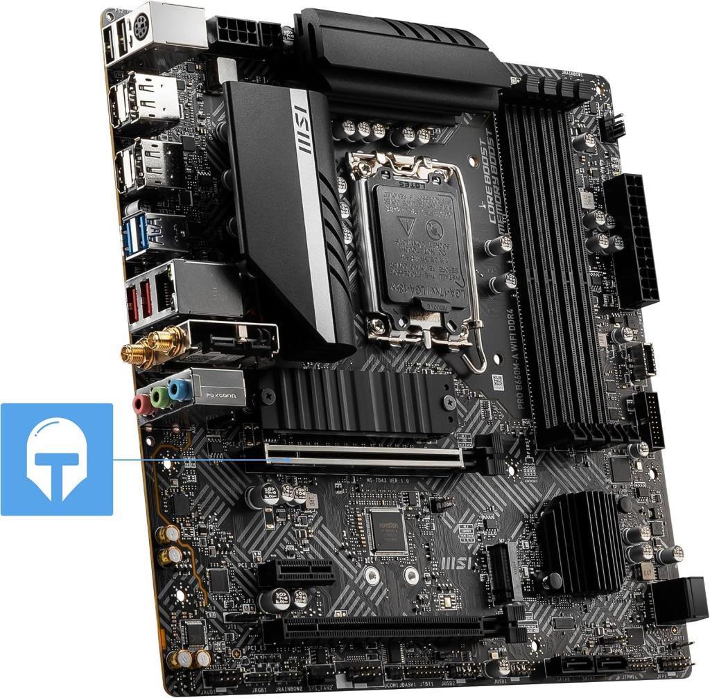 MSI PRO B660M-A D4 Wi-Fi Intel LGA1700 DDR4 Micro ATX اللوحة الأم (مخرج)