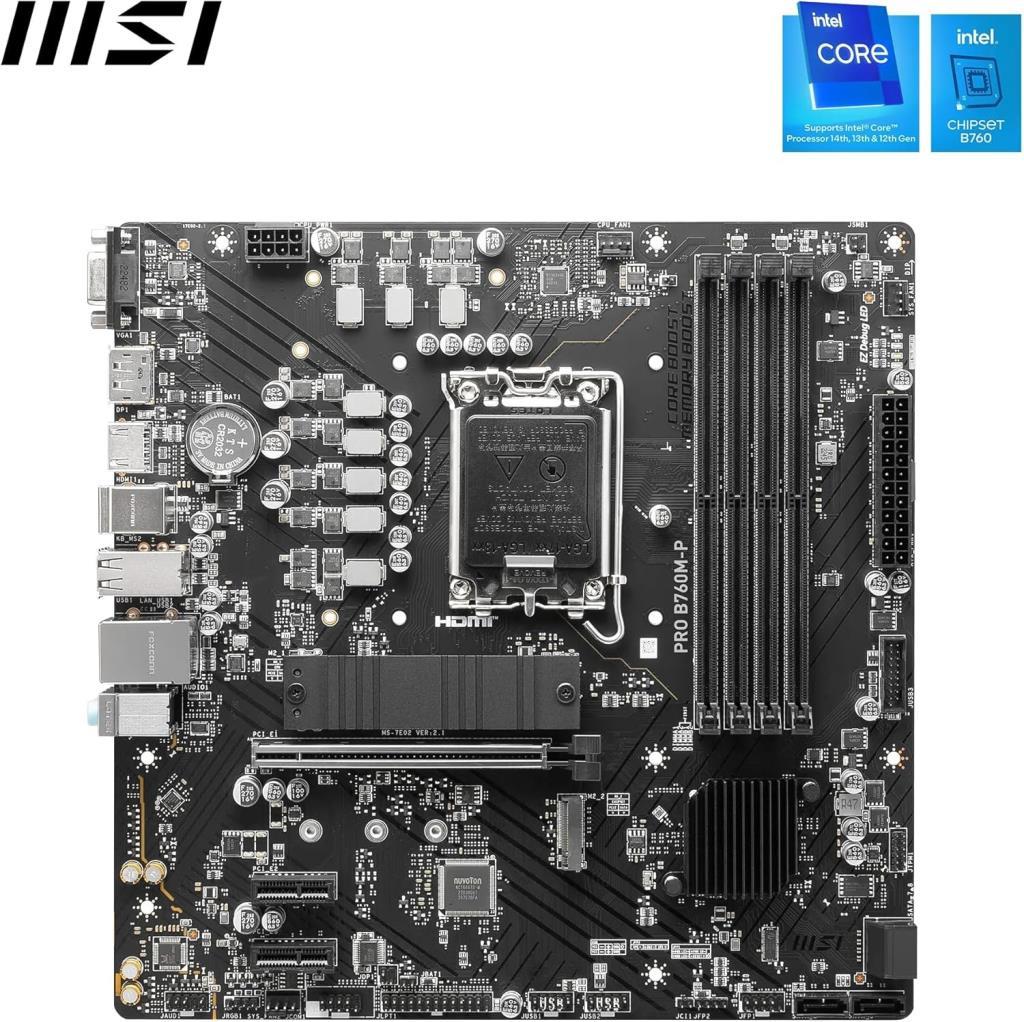 MSI Pro B760M-P Intel LGA1700 DDR5 Micro ATX Anakart