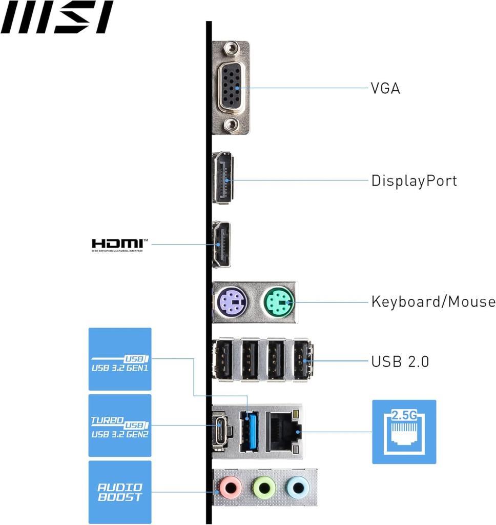 MSI Pro B760M-P Intel LGA1700 DDR5 Micro ATX Anakart Teşhir