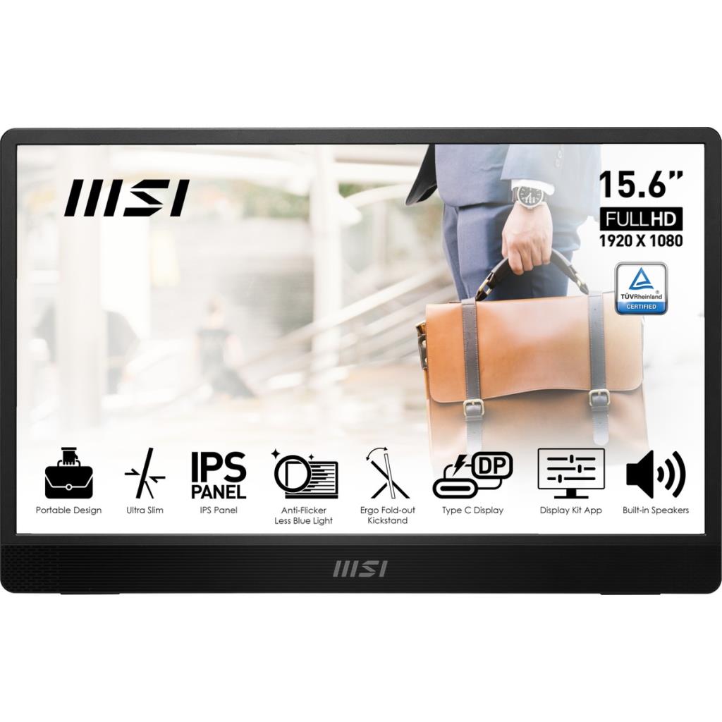 MSI PRO MP161 E2U 15.6" 4 ms Full HD IPS 60 Hz Taşınabilir Monitör