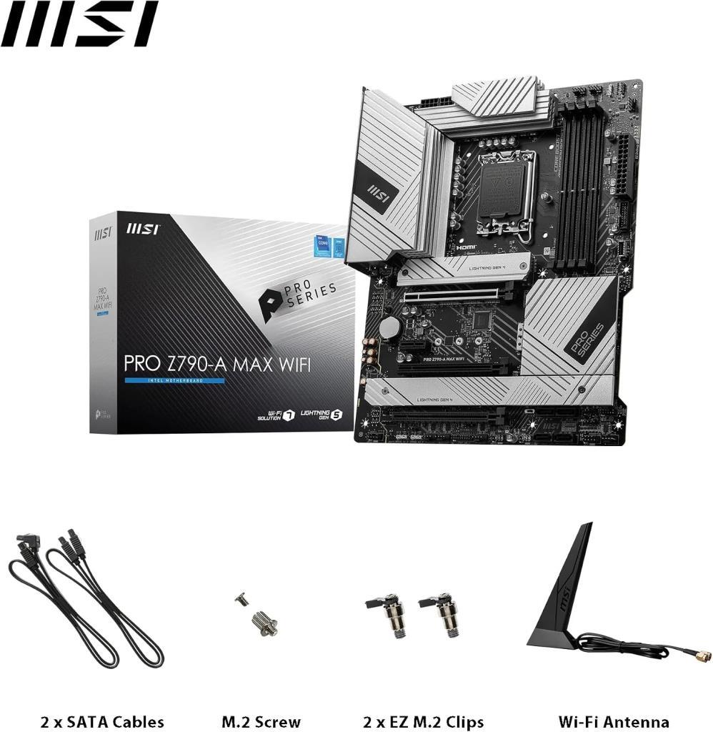 MSI Pro Z790-A Max Wi-Fi Intel LGA1700 DDR5 ATX Anakart - OUTLET