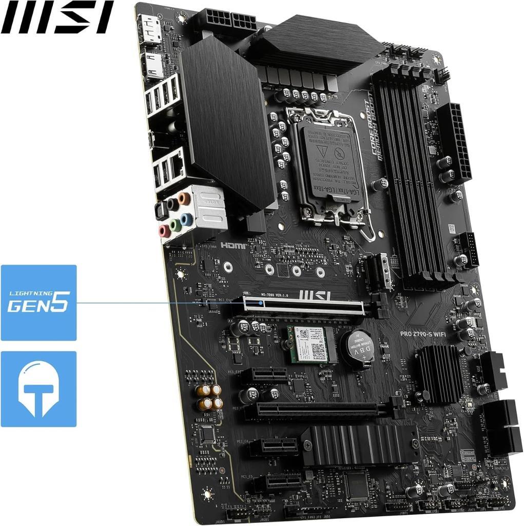 لوحة أم MSI Pro Z790-S Wi-Fi Intel LGA1700 DDR5 ATX مخرج (أوتليت)