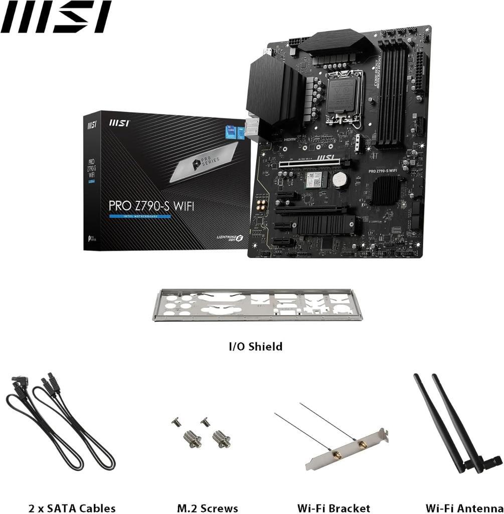 لوحة أم MSI Pro Z790-S Wi-Fi Intel LGA1700 DDR5 ATX مخرج (أوتليت)