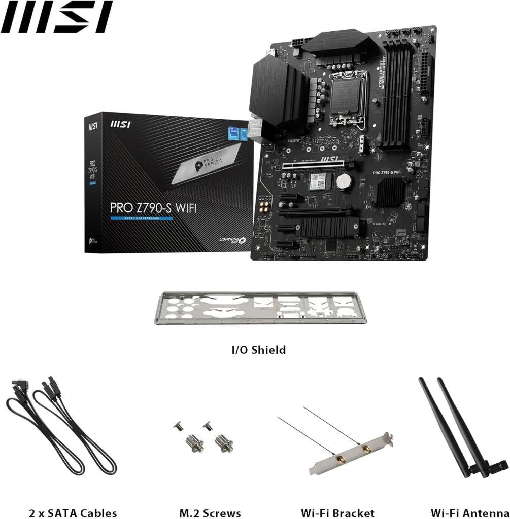 MSI Pro Z790-S Wi-Fi Intel LGA1700 DDR5 ATX Anakart Teşhir