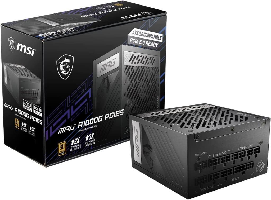 MSI PSU MPG A1000G PCIE5 1000W 80+ GOLD POWER SUPPLY