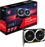 MSI Radeon RX 6500 XT MECH 2X 4G OC Gaming Graphics Card - Black 