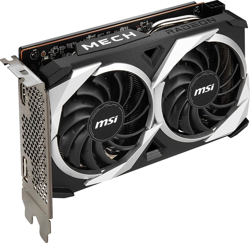 MSI Radeon RX 6500 XT MECH 2X 4G OC Gaming Graphics Card - Black 