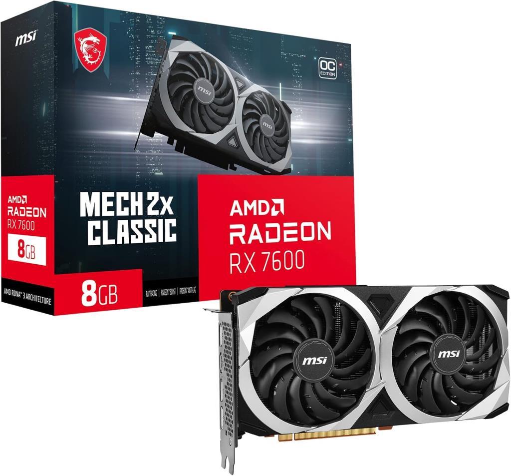 MSI RX 7600 Mech 2X Classic 8G OC 128 Bit GDDR6 8 GB Ekran Kartı Teşhir