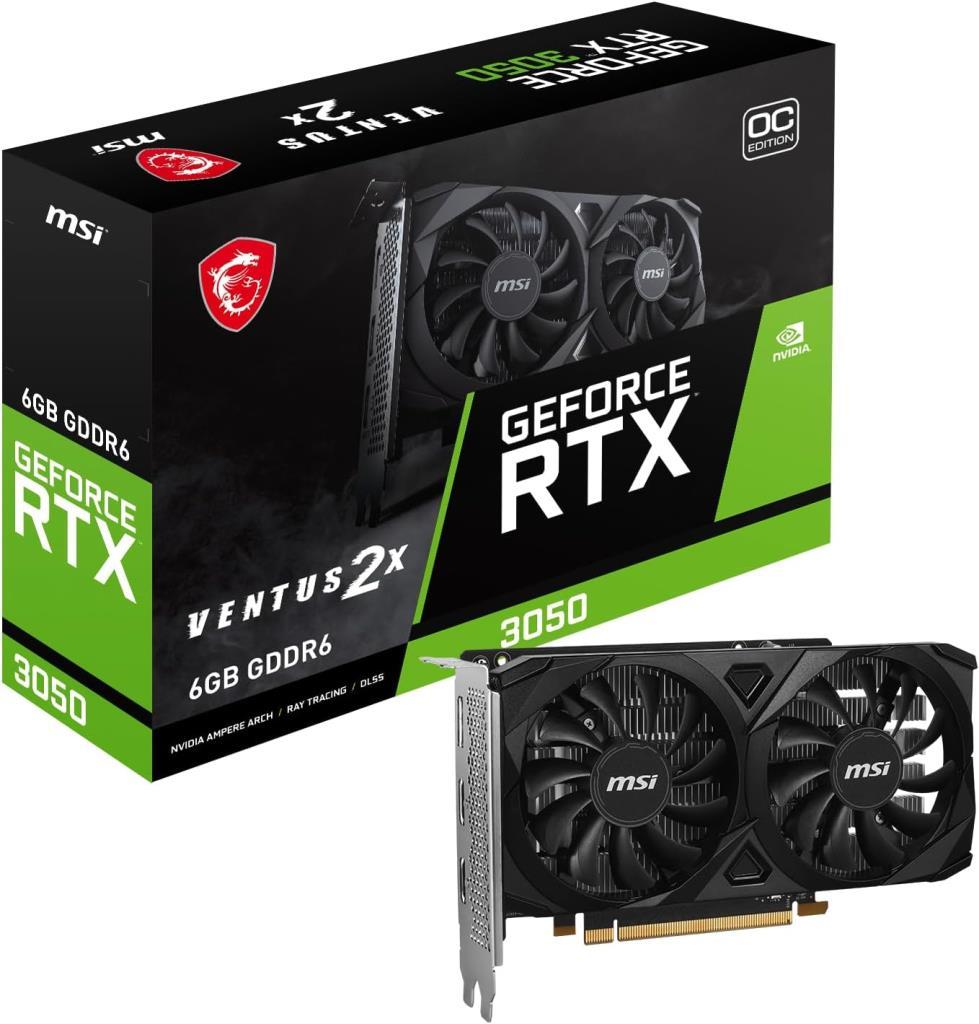 MSI RTX 3050 Ventus 2X 6G OC 96 Bit GDDR6 6 GB Ekran Kartı