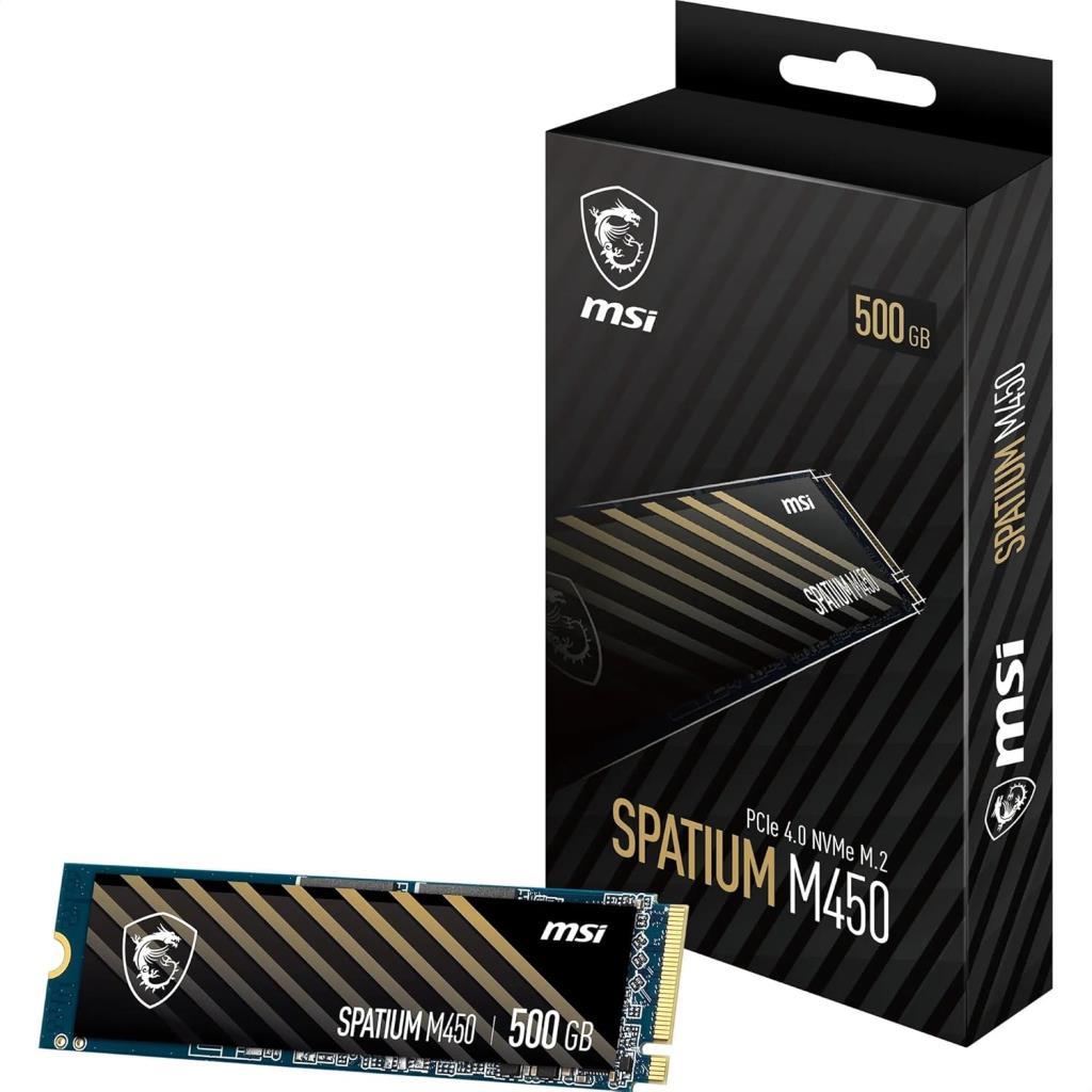 MSI Spatium M450 PCI-Express 4.0 500 GB M.2 SSD Outlet