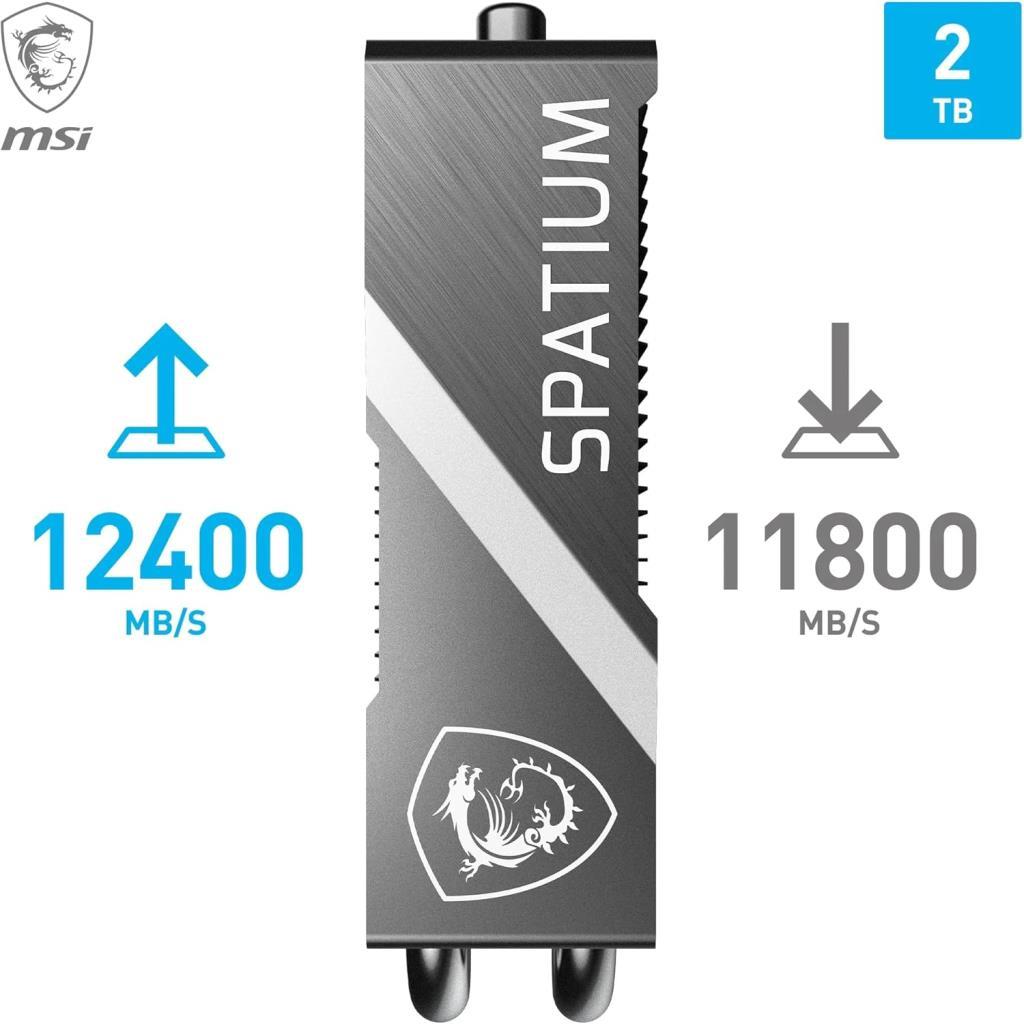 MSI Spatium M570 Pro PCI-Express 5.0 2 TB M.2 SSD with Frozr Cooler