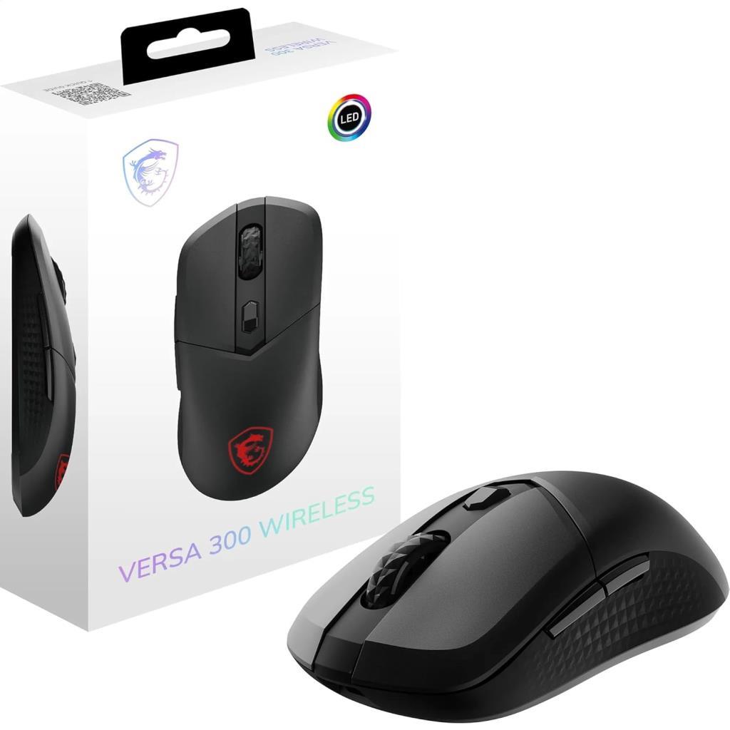 MSI Versa 300 Wireless Siyah RGB Şarjlı Optik Kablolu/Kablosuz Oyuncu Mouse Teşhir