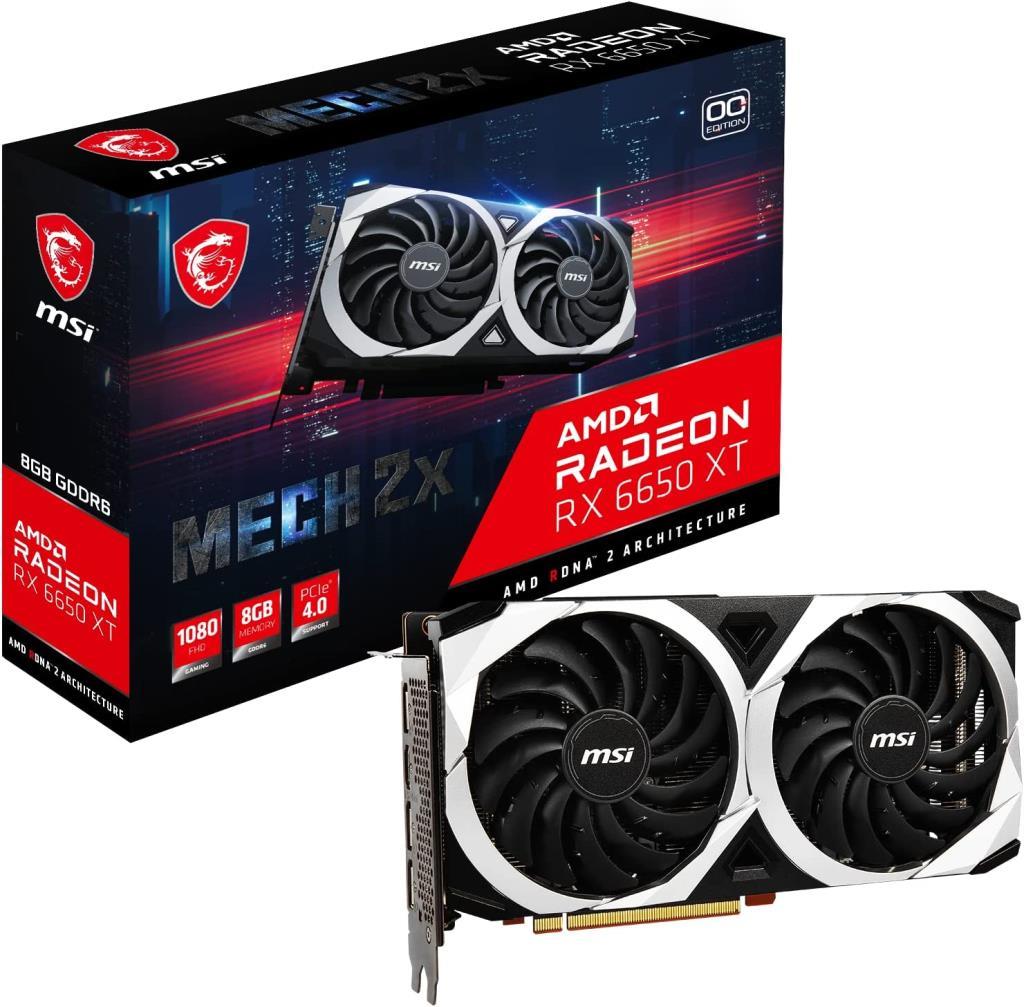 MSI RX 6650 XT Mech 2X 8G OC 128 Bit GDDR6 8 GB Graphics Card 