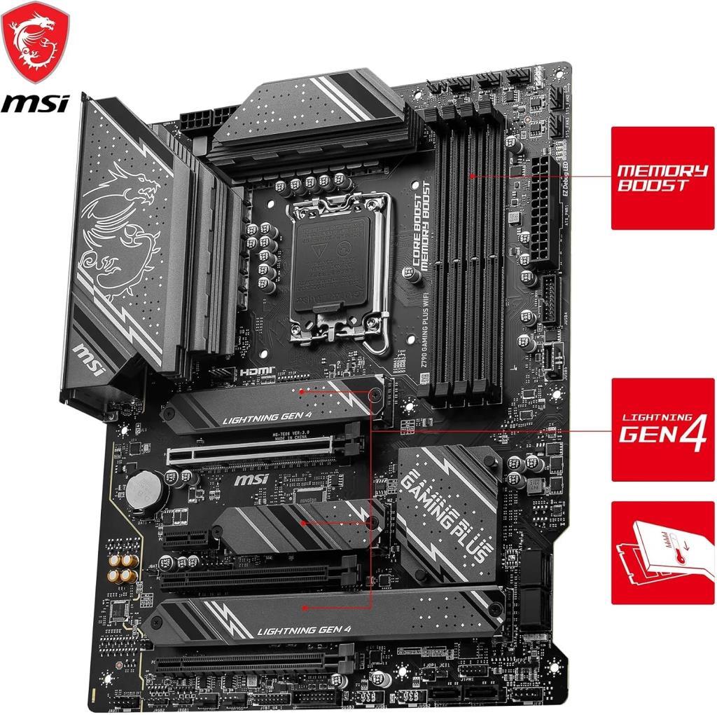 MSI Z790 Gaming Plus Wi-Fi Intel LGA1700 DDR5 ATX Anakart - OUTLET