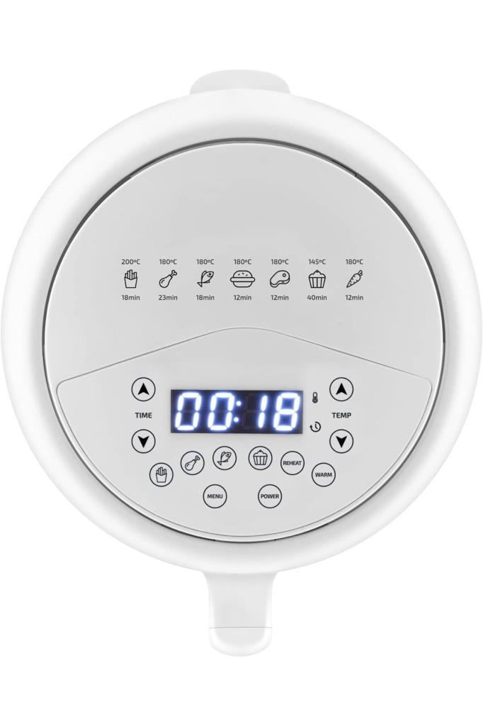 Twist Airfryer, 2 L, 6 Programlı, 1200 W, Zaman Ayarlı Saat, 80 ila 200 derece Sıcaklık, Yapışmaz Kaplama , Beyaz