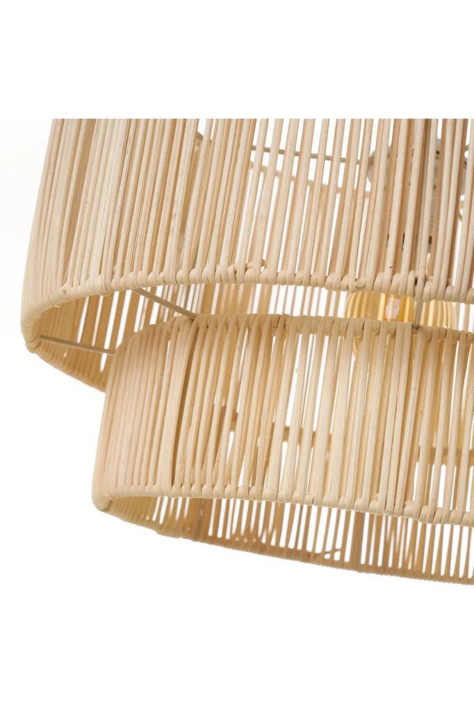 Rattan Dekoratif Sarkıt Avize 40x26 Cm Naturel - Outlet