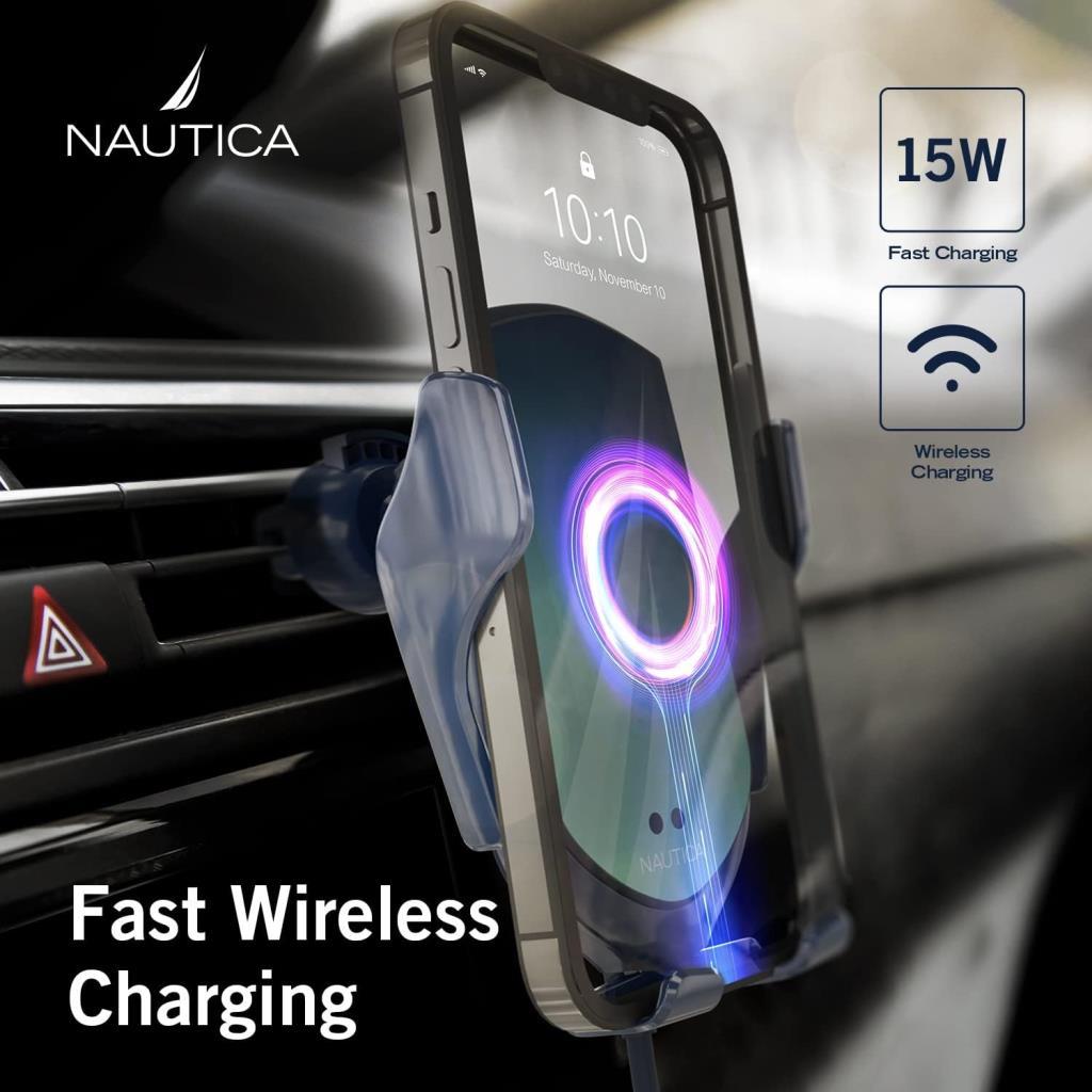 E-Trendy Shop Nautica CH220 Wireless Araç Içi Şarj Cihazı ve Telefon Tutucu Navy -TEŞHİR