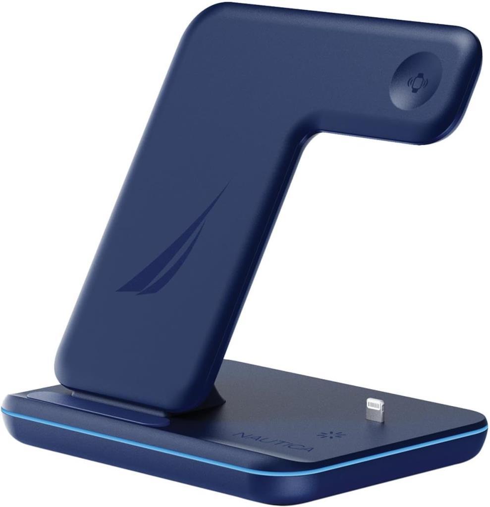 Nautica CH400 3'in 1 Kablosuz 15W Hızlı Şarj istasyonu MagSafe Uyumlu Navy