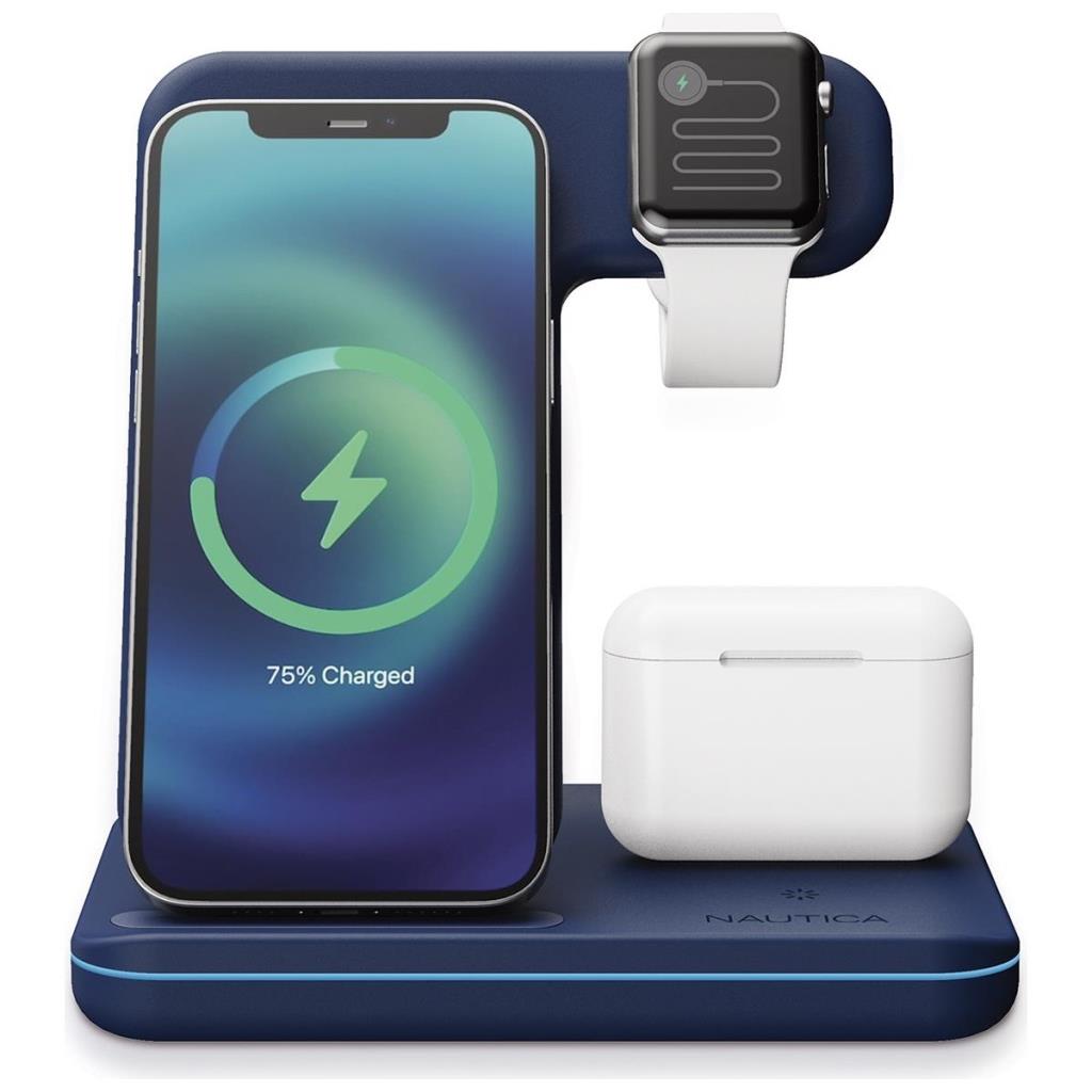 Nautica CH400 3in1 MagSafe Kablosuz Hızlı Şarj Aleti - TESHİR