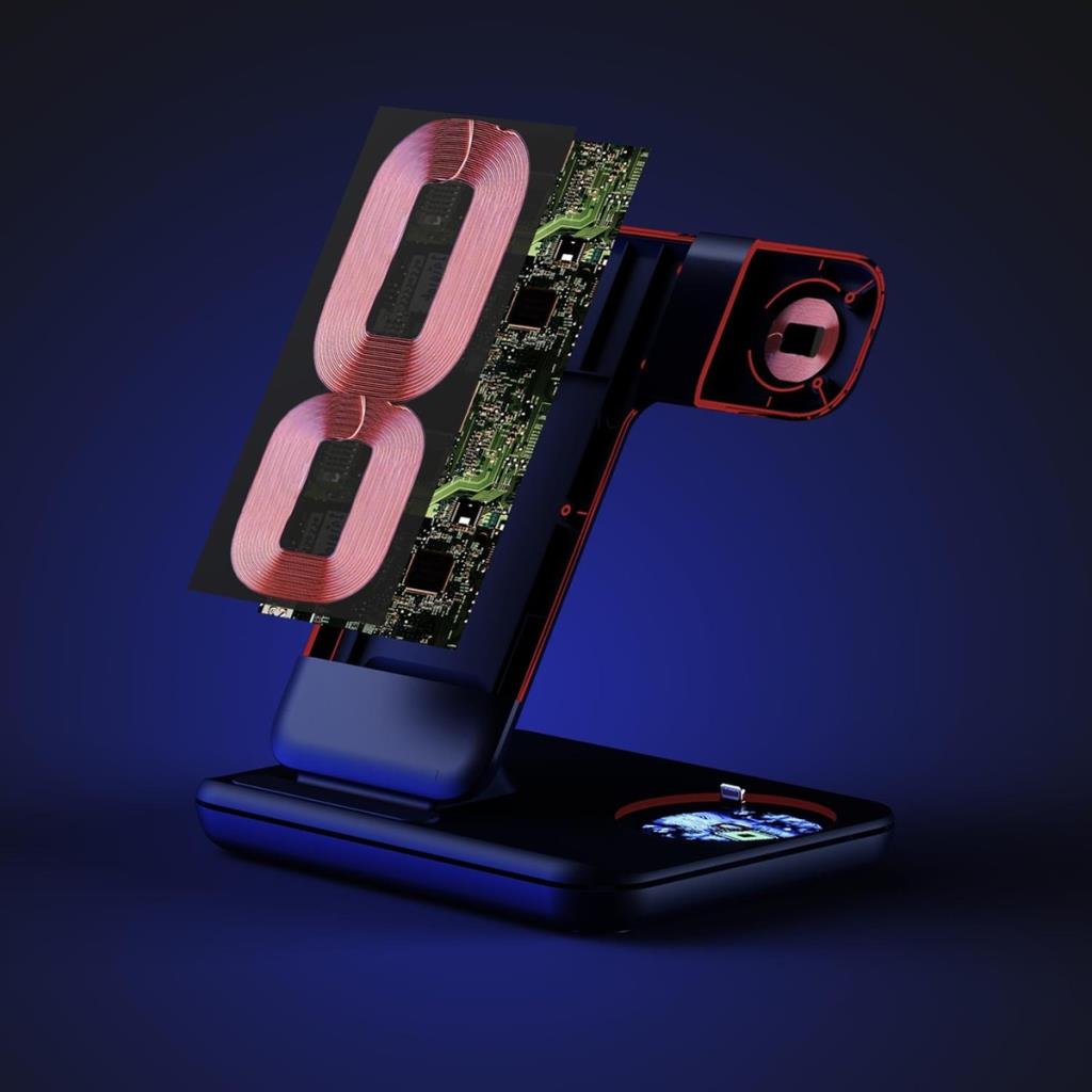 Nautica CH400 3in1 MagSafe Kablosuz Hızlı Şarj Aleti - TESHİR