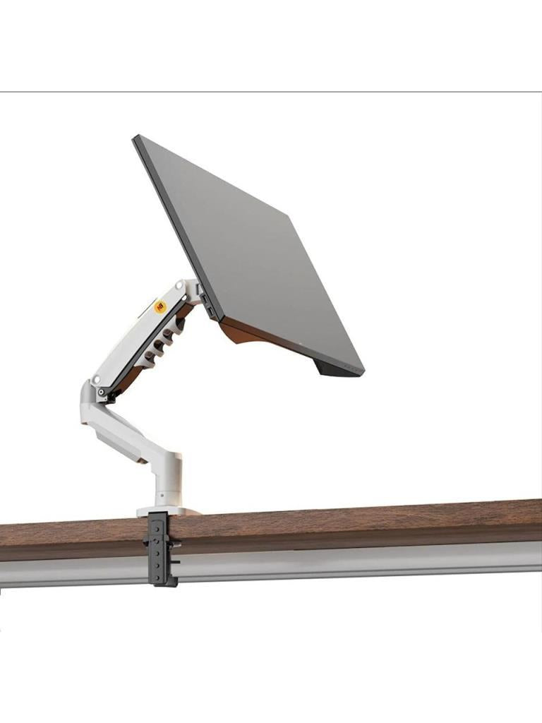 North Bayou F80-W Beyaz 17-30 inç Tek Kollu Amortisörlü Monitör Standı - Outlet