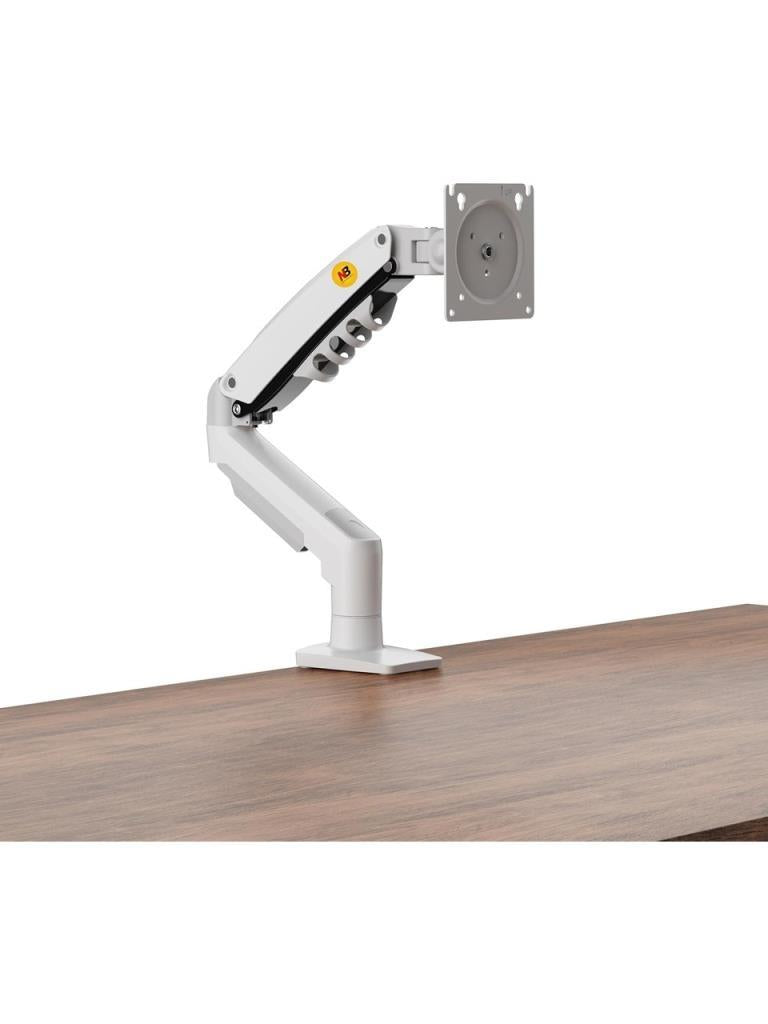 North Bayou F80-W Beyaz 17-30 inç Tek Kollu Amortisörlü Monitör Standı - Outlet
