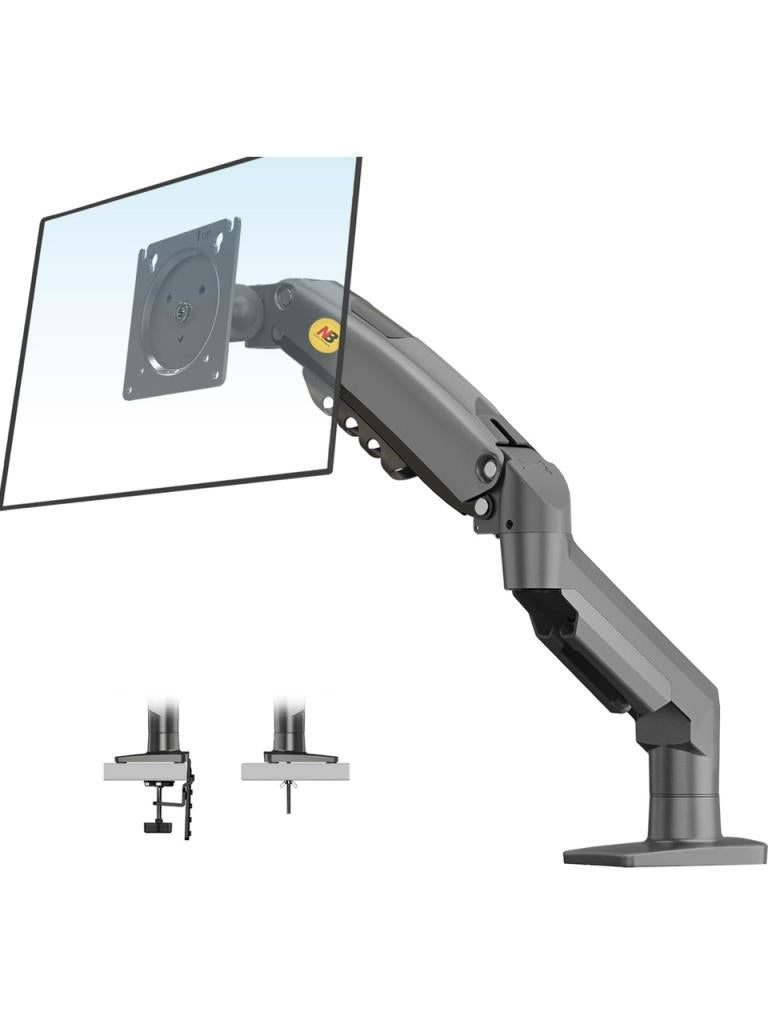 NB NB F80 Tek Kol Amortisörlü Monitör Tutucu 17''-30"" Masa Monitör Tutucu-Teşhir