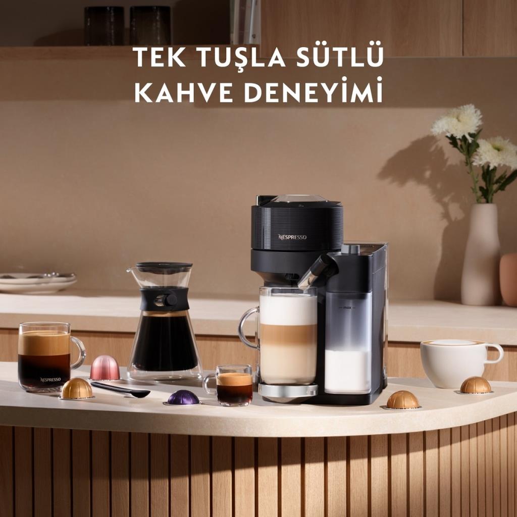 Nespresso Vertuo Lattissima Matte Black Kapsül Kahve Makinesi - Outlet