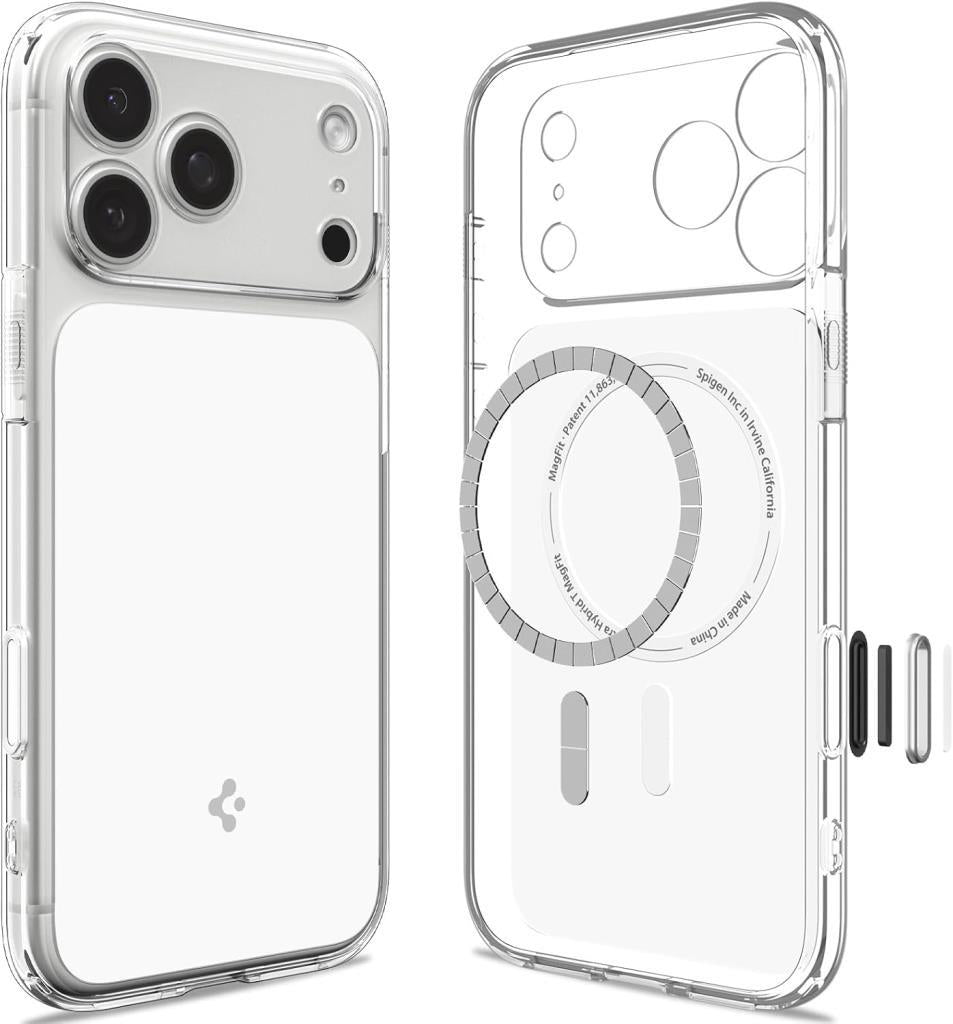 Spigen iPhone 18 Pro Max / 17 Pro Max ile Uyumlu MagSafe Kılıf Ultra Hybrid T Mag Fit Glossy White - ACS10046 - TEŞHİR