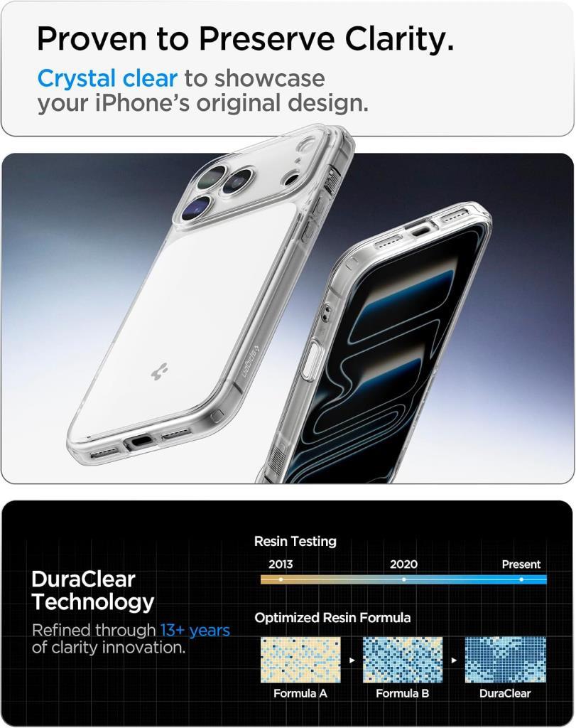 Spigen iPhone 18 Pro Max / 17 Pro Max ile Uyumlu MagSafe Kılıf Ultra Hybrid T Mag Fit Glossy White - ACS10046 - TEŞHİR