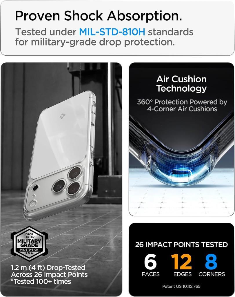 Spigen iPhone 18 Pro Max / 17 Pro Max ile Uyumlu MagSafe Kılıf Ultra Hybrid T Mag Fit Glossy White - ACS10046 - TEŞHİR