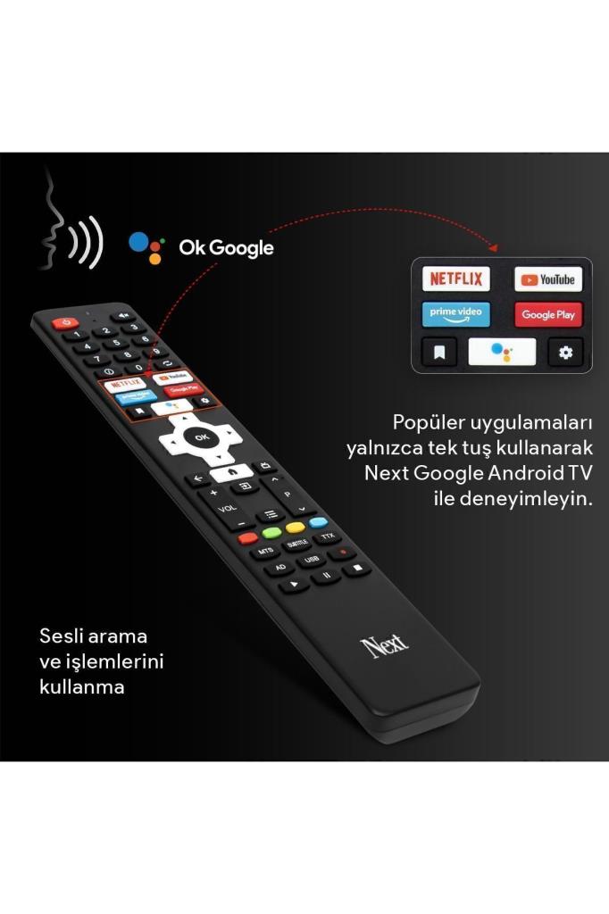 Next YE-55GFSG7-4K 4K Ultra HD 55" 140 Ekran Uydu Alıcılı Android Smart LED TV Outlet