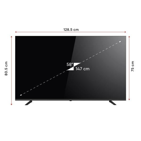 Next YE-58020GFSG5-4K 58"147 Ekran UHD 4K Google Android TV-OUTLET