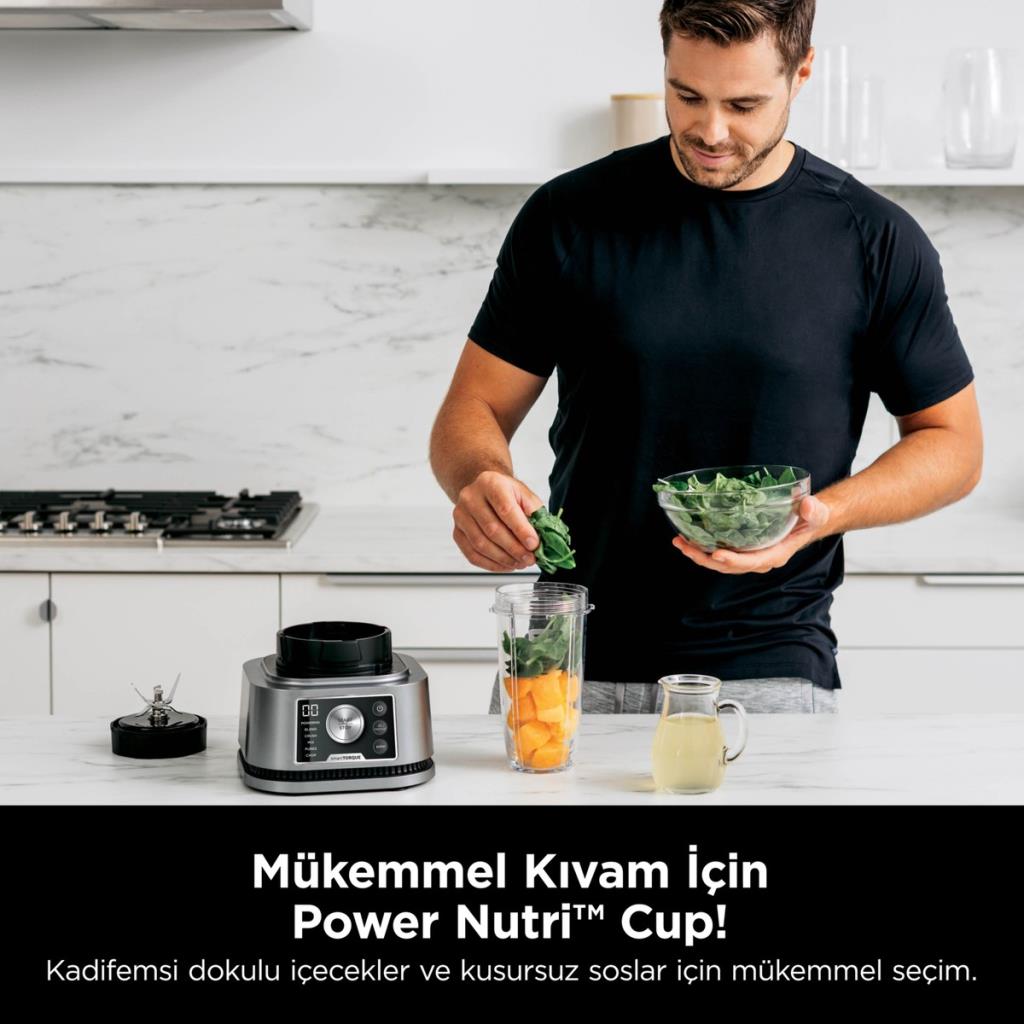 Ninja Foodi Power, 3-in-1 Akıllı Tork Ve Auto-IQ Sistemli Nutri Blender, 1200W, 6 Programlı, 2.1